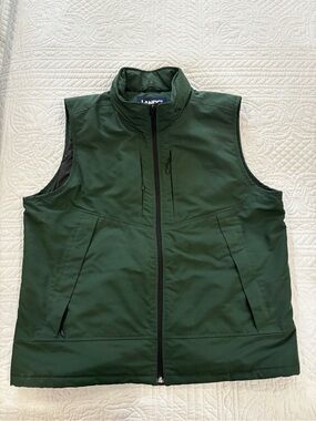 Lands' End Dark Green Quilted Utility Vest